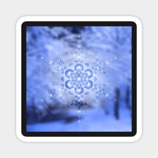 Crystal forest | Winter Sacred Geometry Magnet