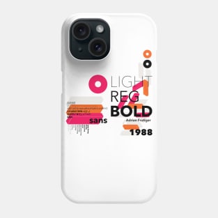 Avenir Typography Text Abstract Geometric Avenir Font Design Phone Case