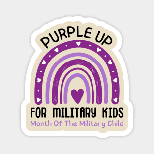 Purple Up For Military Kids Month Of The Military Child Magnet