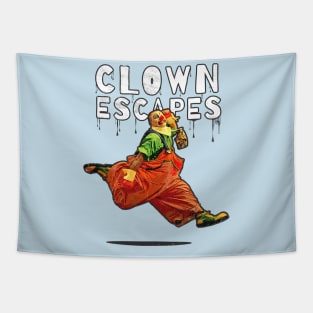 Clown Escapes Jump Tapestry