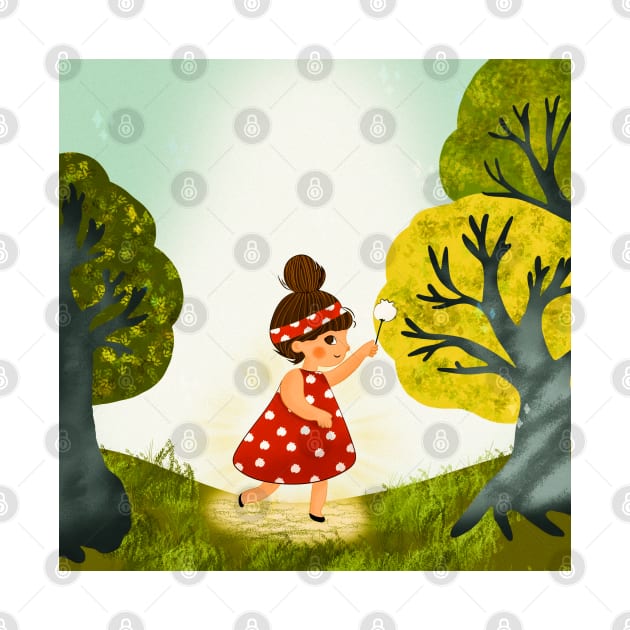 Enchanted Dreams: A Girl's Journey in the Magic Forest by IstoriaDesign