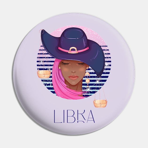 Libra Zodiac Sign | Circle Beautiful Girl Pin by Violete Designs