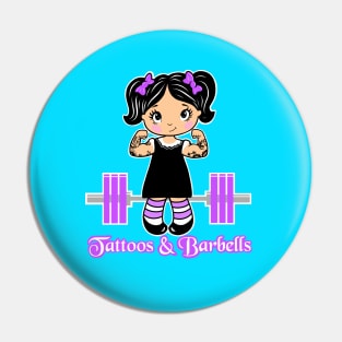 Tattooed girl, fitness girl, gym girl Pin