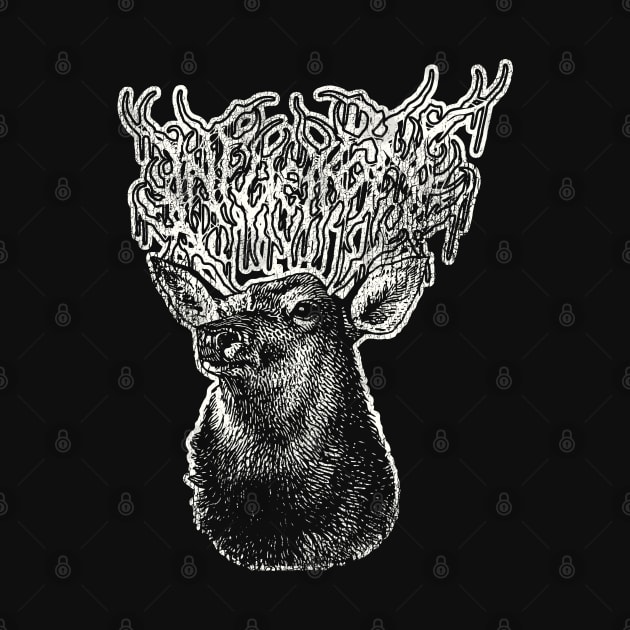 Death Metalhorn Deer by darklordpug