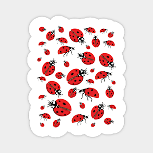 A lot of Ladybugs Lucky Pattern Magnet