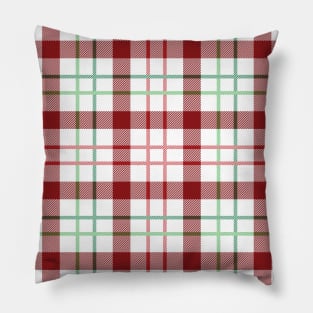 Christmas red and green plaid pattern Pillow