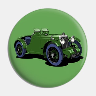 MG C-type vintage racing car Pin