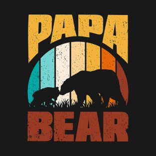 Dad Bear Son Baby Daughter Father's Day T-Shirt