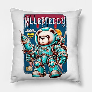 Killer Cyborg Teddybear "Slug Technology" Pillow