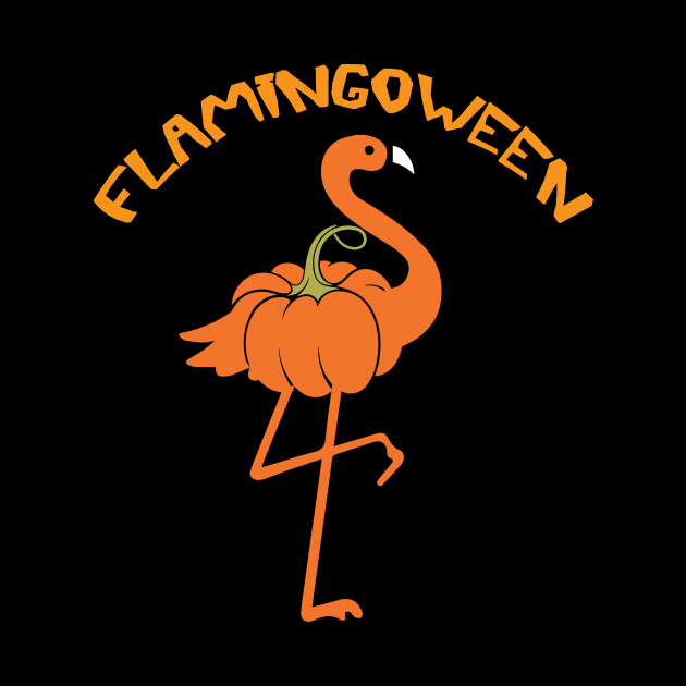 Flamingo funny halloween flamingoween pumkin casual by ChristianCrecenzio