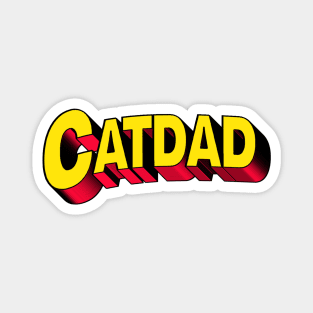 Cat Dad Super Hero Comic Text Magnet