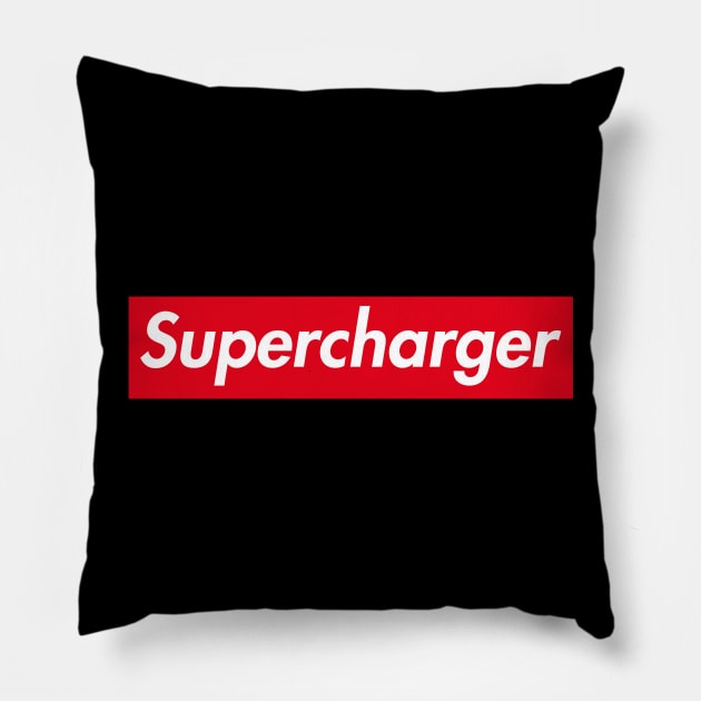 Supercharger Pillow by cowyark rubbark