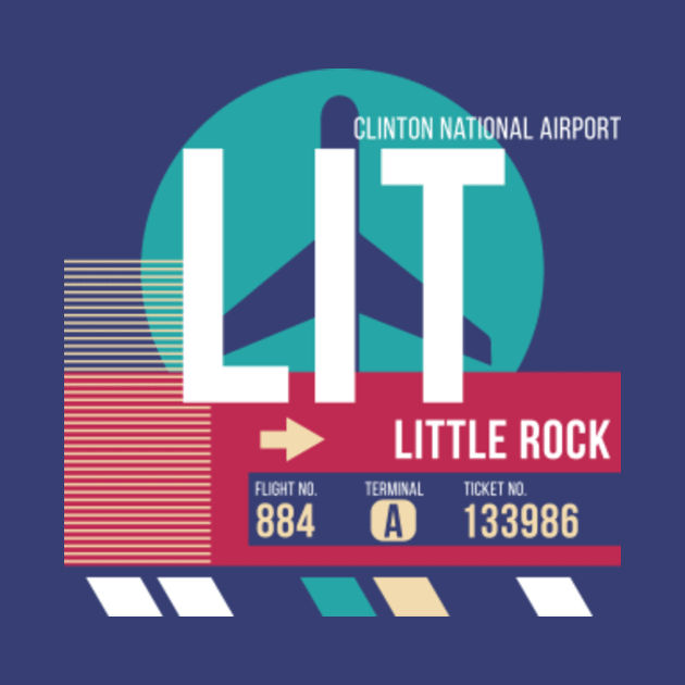 Little Rock, Arkansas (LIT) Airport Code Baggage Tag by SLAG_Creative