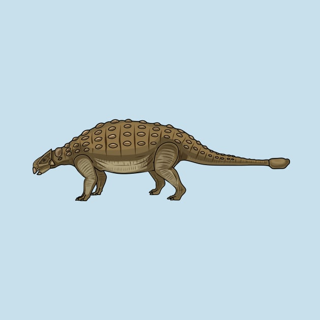 Ankylosaurus cartoon illustration by Miss Cartoon