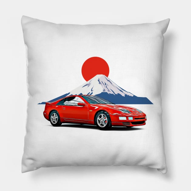 300zx Fuji JDM Japan Print Pillow by Auto-Prints