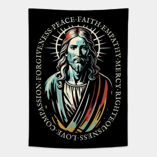 Jesus Christ Love Faith Christian Gift Idea Tapestry