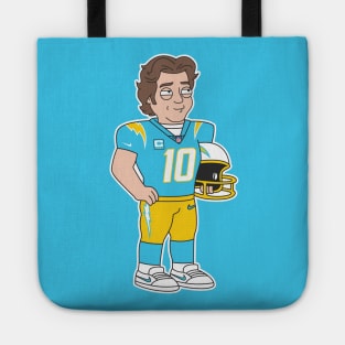 Justin Herbert Chargers Cartoon Tote