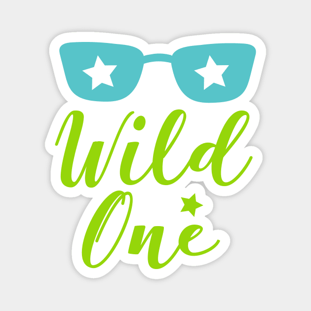 Wild One, Wild Child, Sunglasses, Stars Magnet by Jelena Dunčević