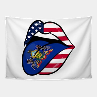 Pennsylvania American Flag Mouth Tapestry