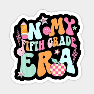 In My Fifth Grade Era Back To School Retro Groovy 5th Grade Magnet