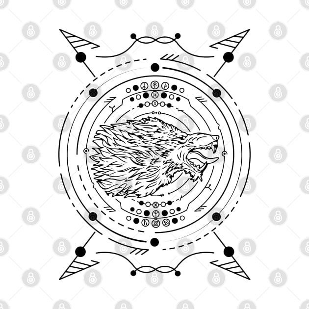 Fenrir | Norse Pagan Symbol by CelestialStudio