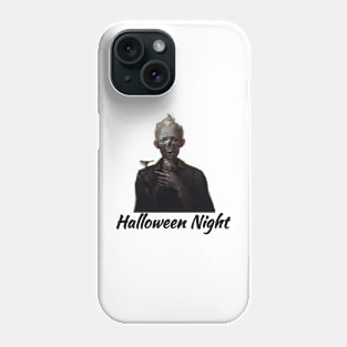 Happy Halloween night horror t-shirt design Phone Case