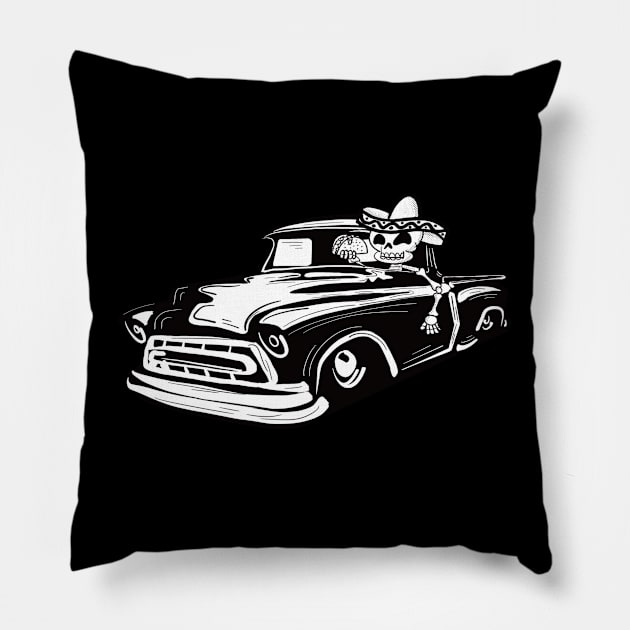 Taco Truck to Die For Pillow by CassiesArt