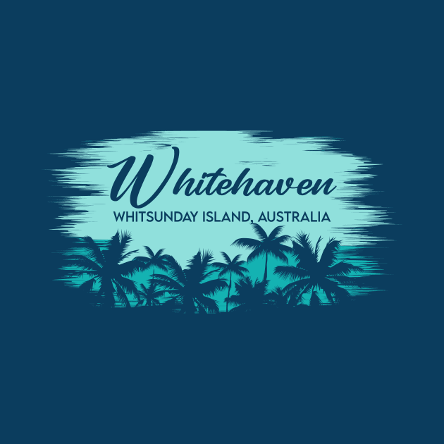 Whitehaven Beach Whitsunday Island, Australia Retro Beach Landscape by Now Boarding