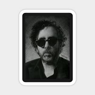 Tim Burton negative drawing Magnet