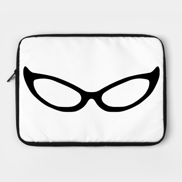 Retro Cat Eye Glasses Glasses Laptop Case Teepublic