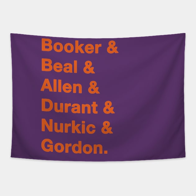 Suns '23-'24 playoff squad Tapestry by IdenticalExposure