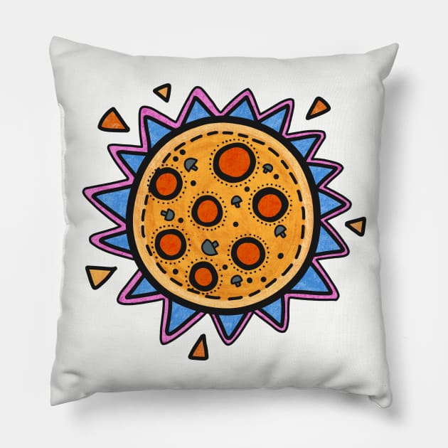 Pepperoni Pizza Lover Pillow by Fushiznick