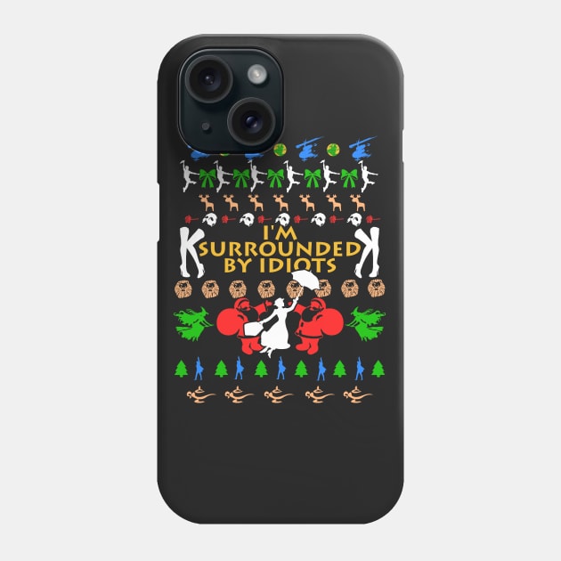 Broadway Themed Ugly Christmas Sweatshirt Phone Case by KsuAnn