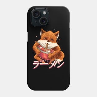 Fox Eating Ramen Ramen Noodle Lovers Fox Themed Gift Phone Case