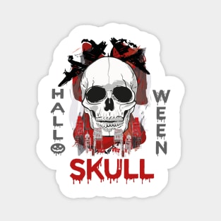 Halloween Skull tee design birthday gift graphic Magnet