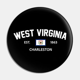 West Virginia Collegiate Preppy Pin