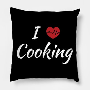 I Love Cooking Cute Red Heart Pillow