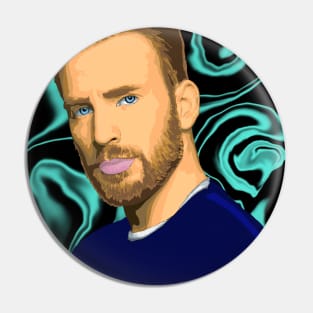 Chris Evans Pop Art Portrait Pin