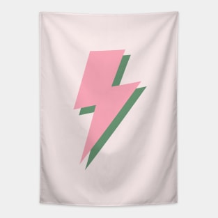 Pink and Green Lightning Bolt Tapestry