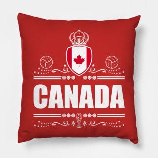 CANADA SOCCER GIFTS | WHITE LINEART Pillow