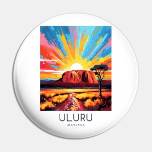 A Pop Art Travel Print of Uluru / Ayers Rock - Australia Pin