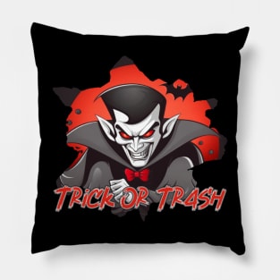 trick or trash Pillow