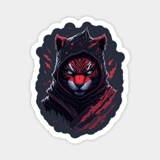 Tiger Ninja Vector Art Magnet