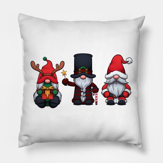 Christmas Gnomes Pillow by TheMaskedTooner