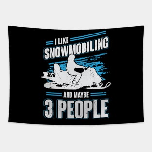 I Like Snowmobiling And Maybe 3 People Tapestry