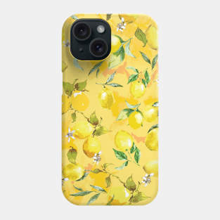 Watercolor lemons 4 Phone Case