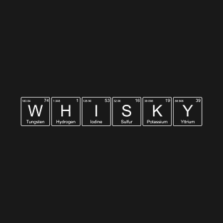 Whiskey PT Periodic Table W-H-I-S-K-Y Outline T-Shirt