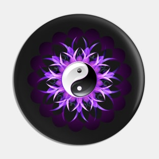 Bright Lotus Yin Yang Pin