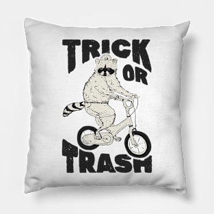 Trick Or Trash - Helloween Raccoon Pillow