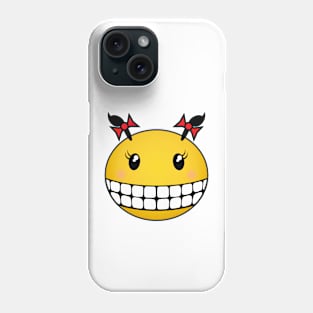 Girl Smiley - Dark hair and rosy cheeks Phone Case